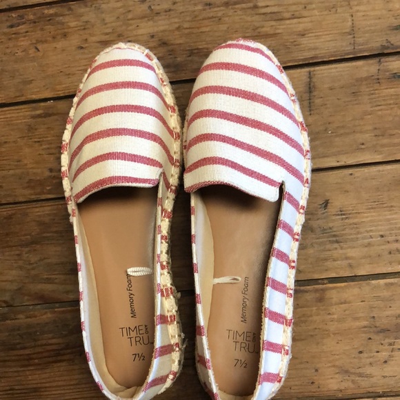 NWOT Striped Espadrilles with memory foam sz7.5 - Picture 10 of 16